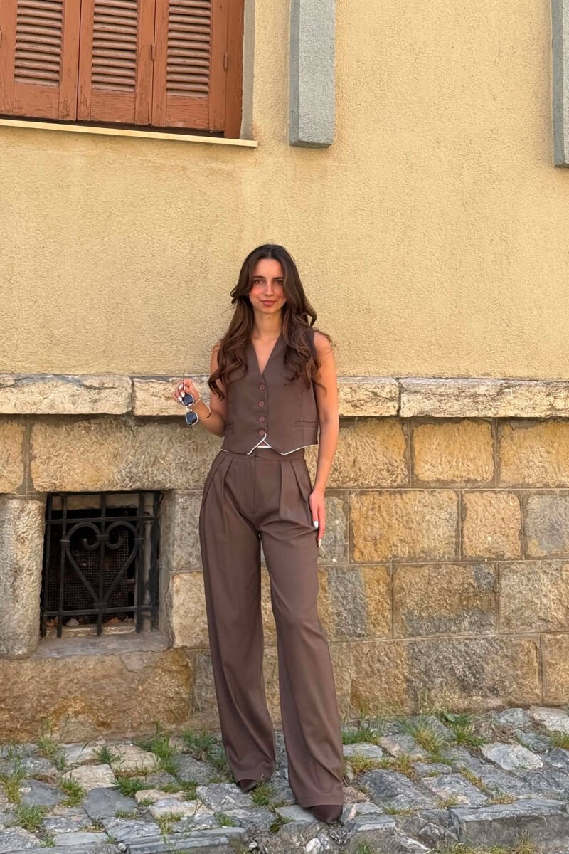 VEST+TROUSERS WOMAN SET BROWN/KAFE - 3