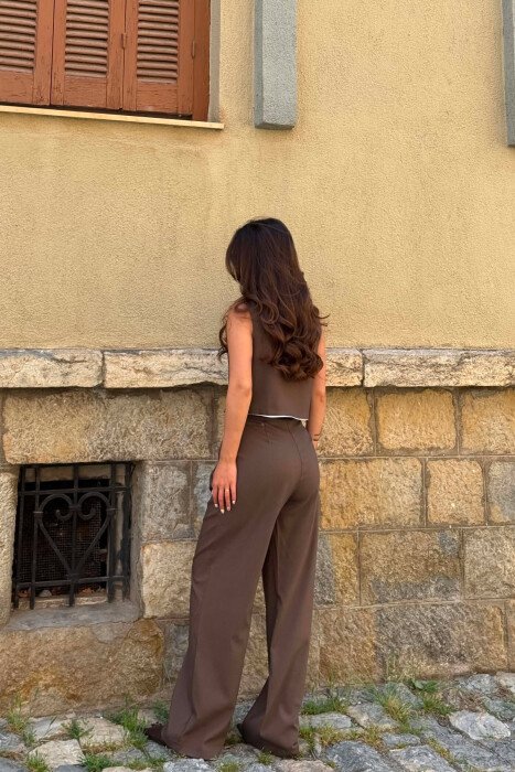 VEST+TROUSERS WOMAN SET BROWN/KAFE - 4