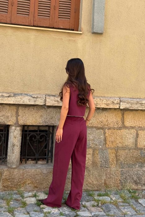 VEST+TROUSERS WOMAN SET BURGUNDY/VISHNJE - 3