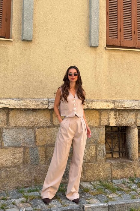 VEST+TROUSERS WOMAN SET LIGHT BEIGE/BZHZB - 1