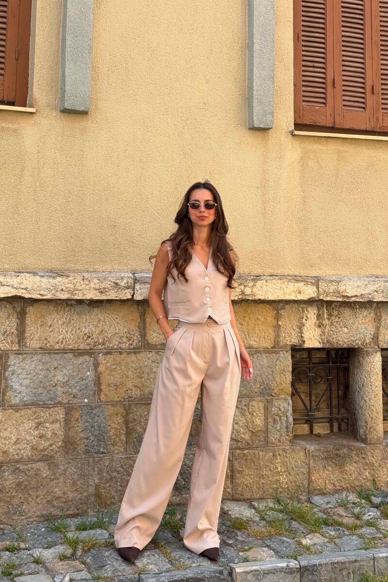 VEST+TROUSERS WOMAN SET LIGHT BEIGE/BZHZB - 1