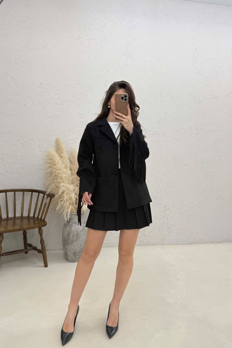 VONDA SUEDE WOMEN JACKET BLACK/ E ZEZE - 2