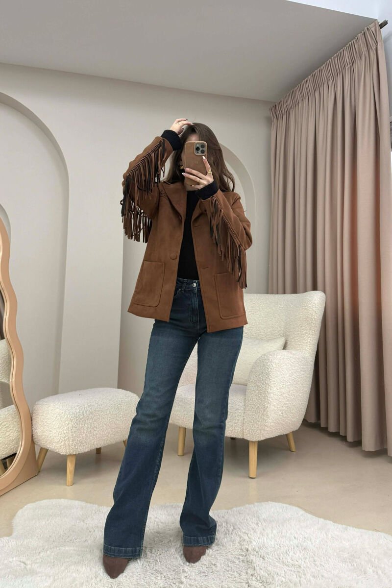 VONDA SUEDE WOMEN JACKET BROWN/KAFE - 10