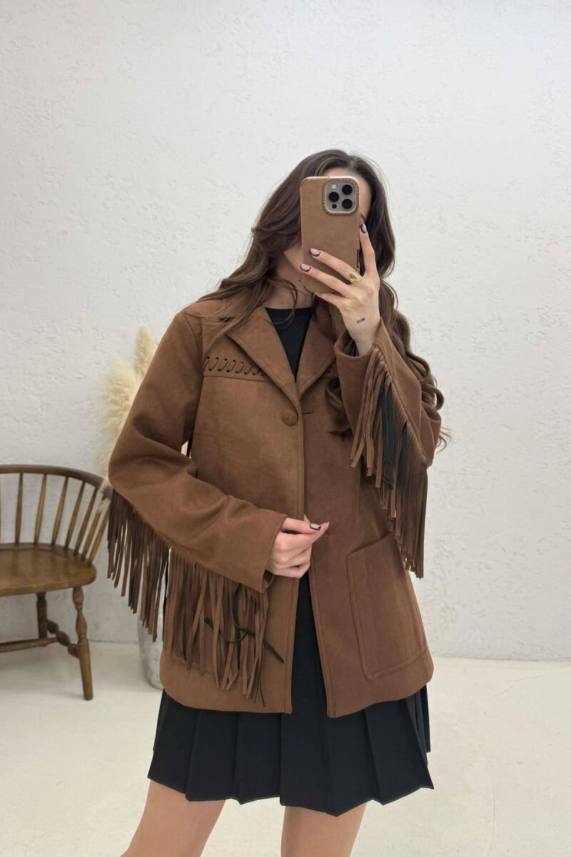 VONDA SUEDE WOMEN JACKET BROWN/KAFE - 2