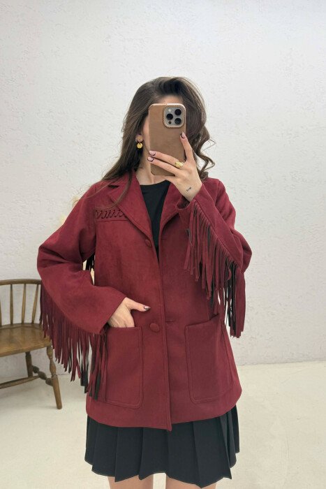 XHAKETE KAMOSHI PER FEMRA NE NGJYRE VISHNJE - KLAUDIO FASHION