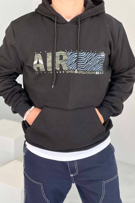 FLUFFY MEN HOODIE BLACK/ E ZEZE - KLAUDIO FASHION