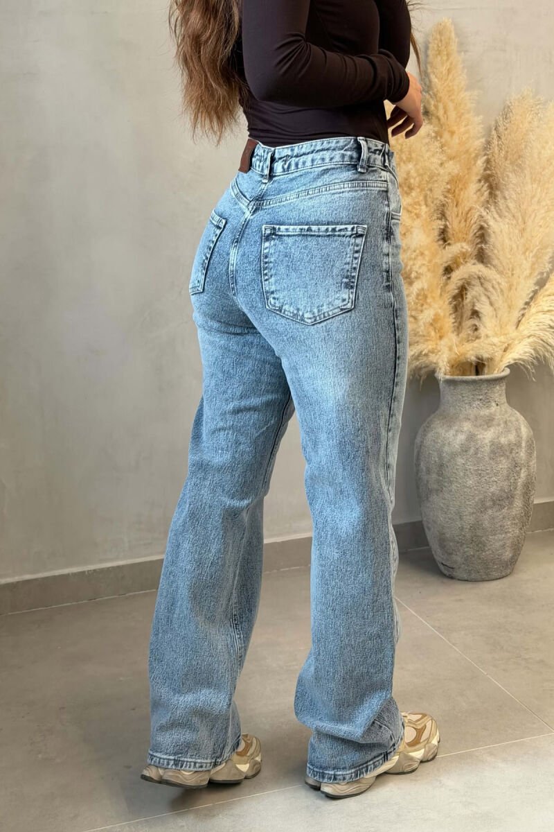 WIDE LEG BELT DETAIL WOMAN JEANS LIGHTBLUE/BZ - 2