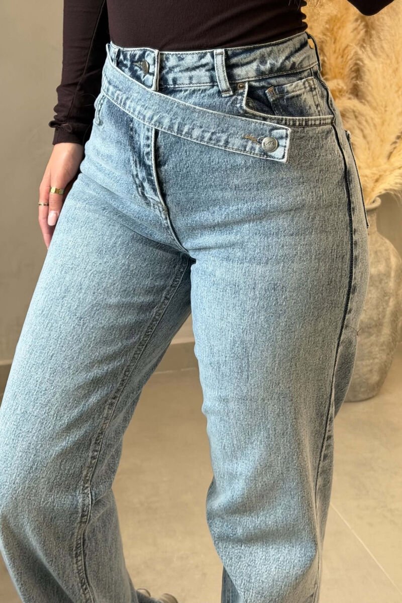 WIDE LEG BELT DETAIL WOMAN JEANS LIGHTBLUE/BZ - 3