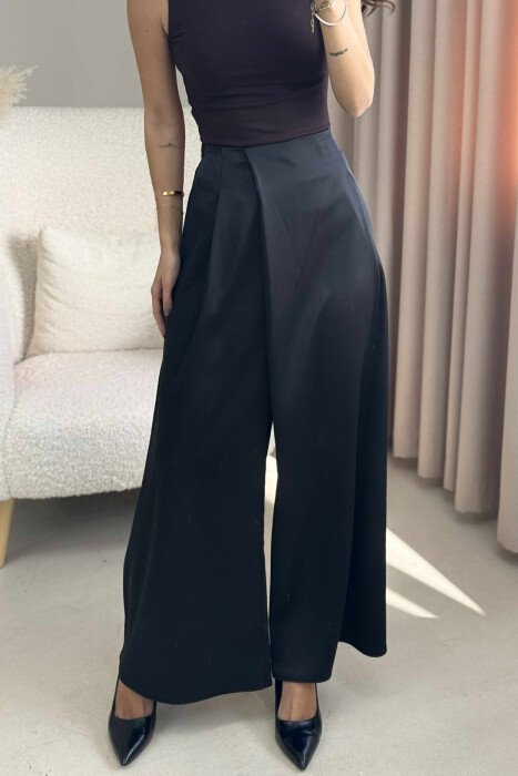 PANATLLONA TË GJËRA NJË NGJYRËSHE PËR FEMRA NË NGJYRË TË ZEZË - KLAUDIO FASHION