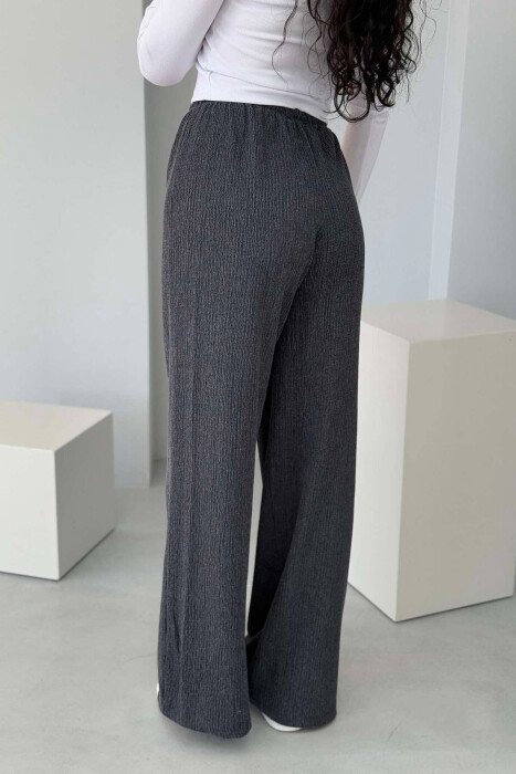 WIDE LEG ONE COLOR WOMEN SWEATPANTS GREY/GRI - 6