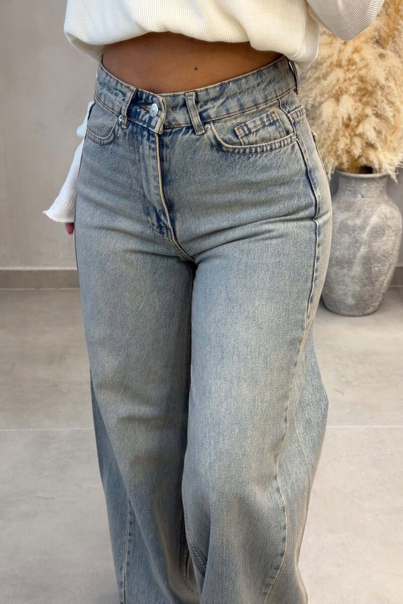 WIDE LEG SIMPLE WOMEN JEANS BEAUBLUE/BBL - 3