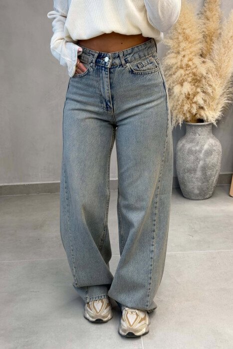 WIDE LEG SIMPLE WOMEN JEANS BEAUBLUE/BBL - 4