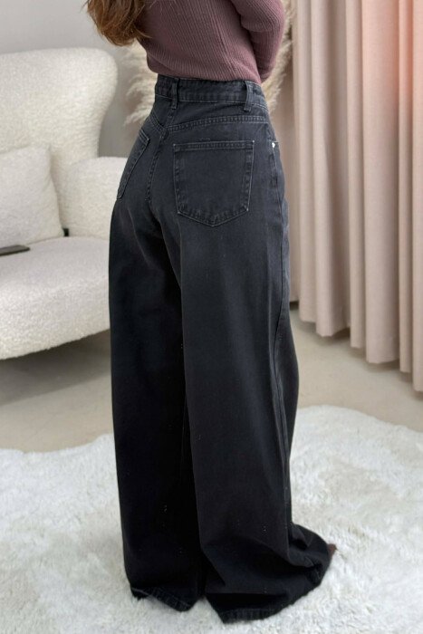 WIDE LEG SIMPLE WOMEN JEANS BLACK/ E ZEZE - 4