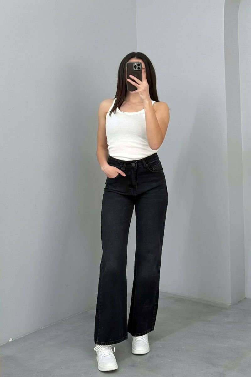 WIDE LEG WOMAN JEANS BLACK/ E ZEZE - 1