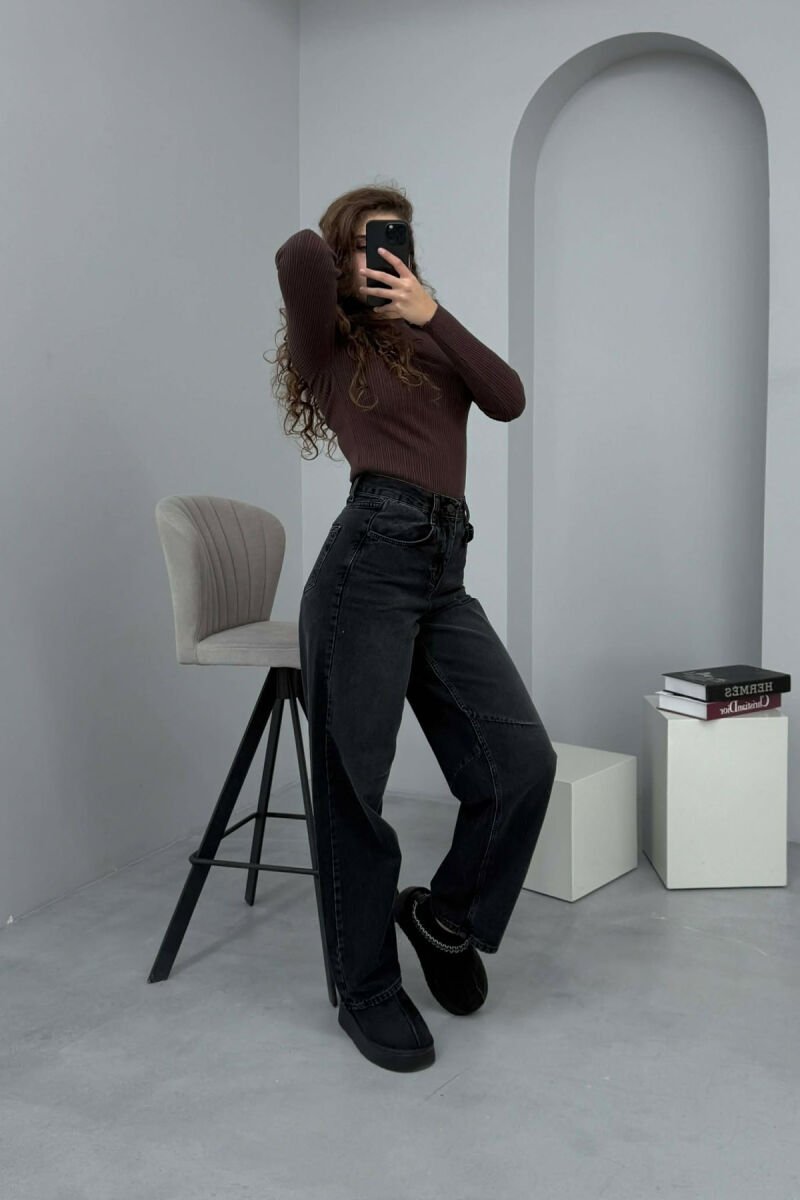 WIDE LEG WOMAN JEANS BLACK/ E ZEZE - 1