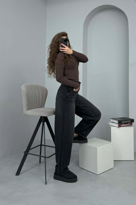 WIDE LEG WOMAN JEANS BLACK/ E ZEZE - 2