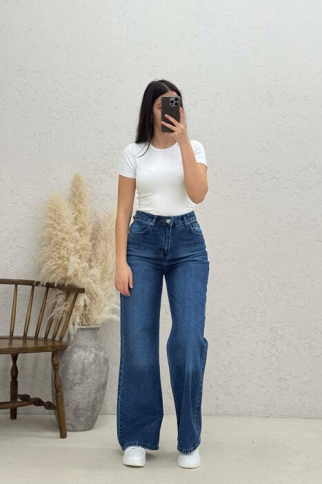 WIDE LEG WOMAN JEANS BLUE/BLU - 1