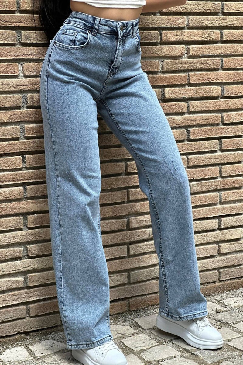 WIDE LEG WOMAN JEANS LIGHTBLUE/BZ - 1