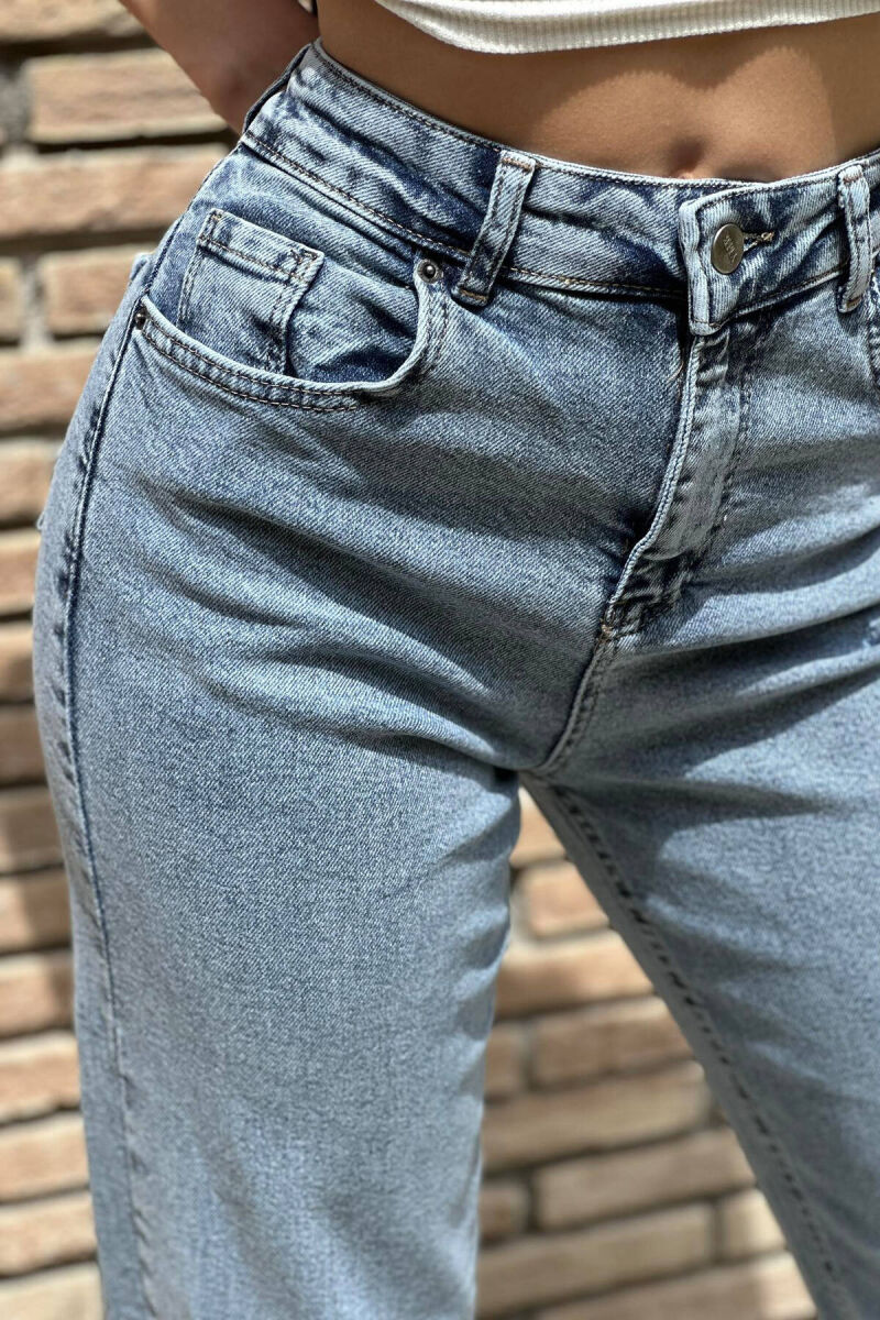 WIDE LEG WOMAN JEANS LIGHTBLUE/BZ - 5