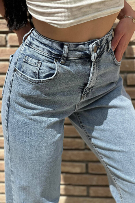 WIDE LEG WOMAN JEANS LIGHTBLUE/BZ - 6