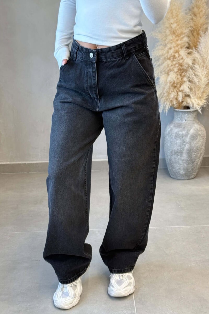 WIDE LEG WOMEN JEANS BLACK/ E ZEZE - 4