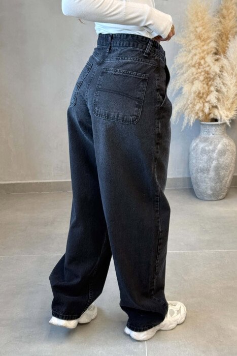 WIDE LEG WOMEN JEANS BLACK/ E ZEZE - 6