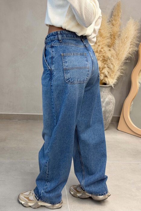 WIDE LEG WOMEN JEANS BLUE/BLU - 4