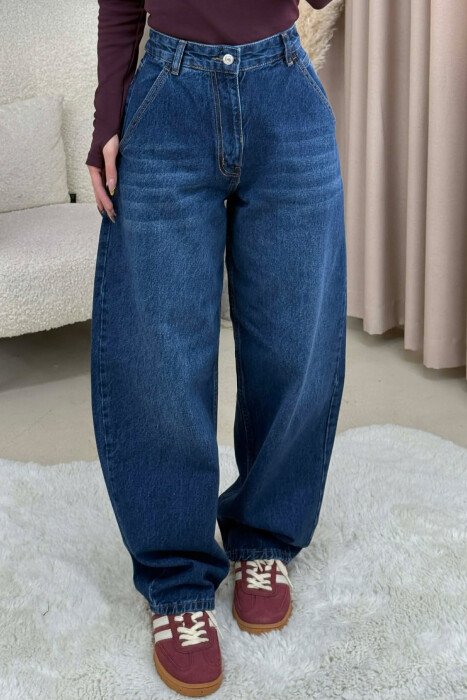 WIDE LEG WOMEN JEANS ELECTRIC BLUE/BLEL 