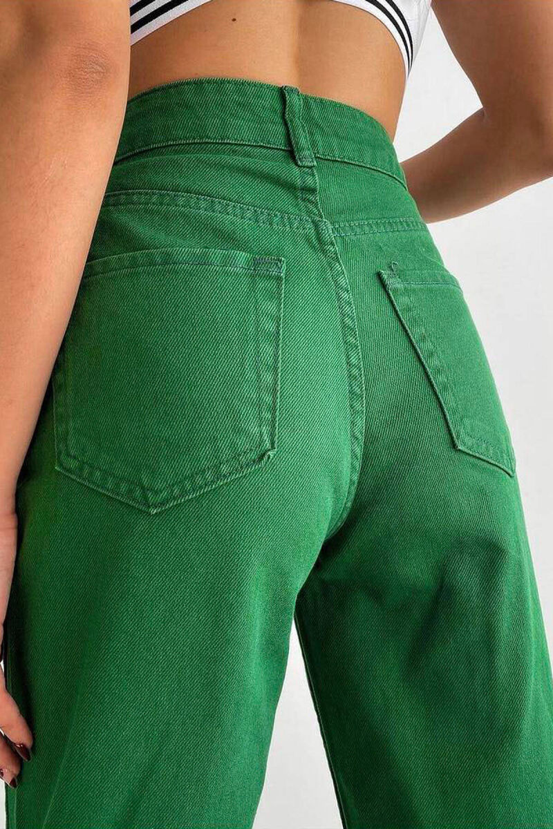 WIDE LEG WOMEN JEANS GREEN/JESHILE - 3