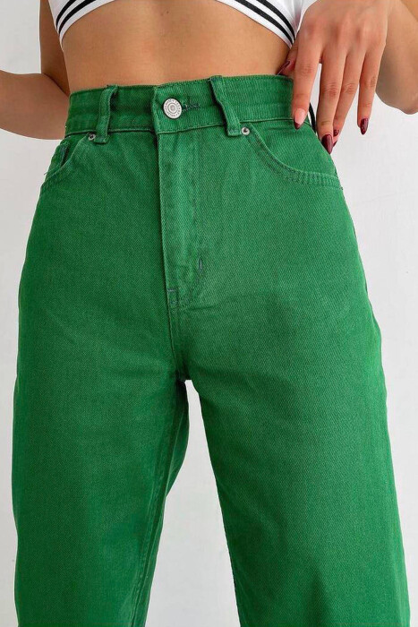 WIDE LEG WOMEN JEANS GREEN/JESHILE - 5