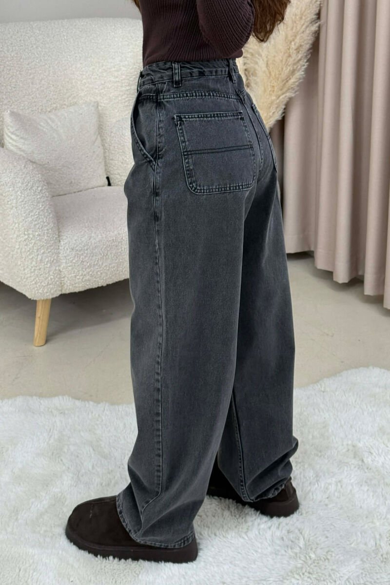 WIDE LEG WOMEN JEANS GREY/GRI - 4