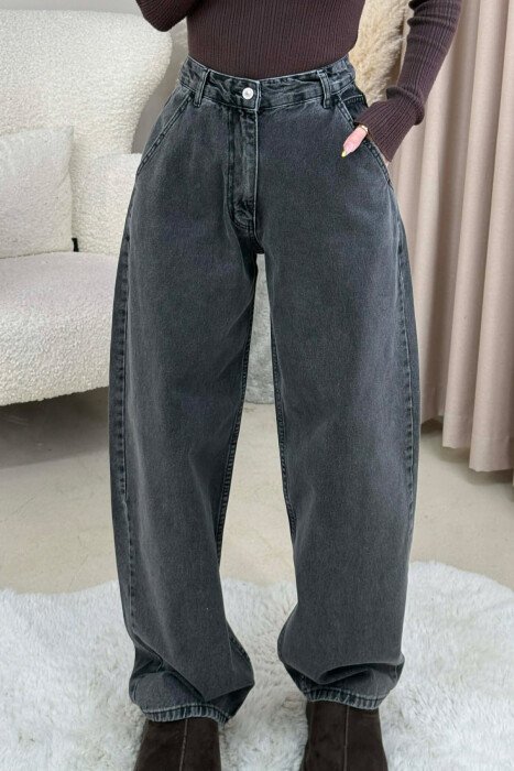 WIDE LEG WOMEN JEANS GREY/GRI - 1