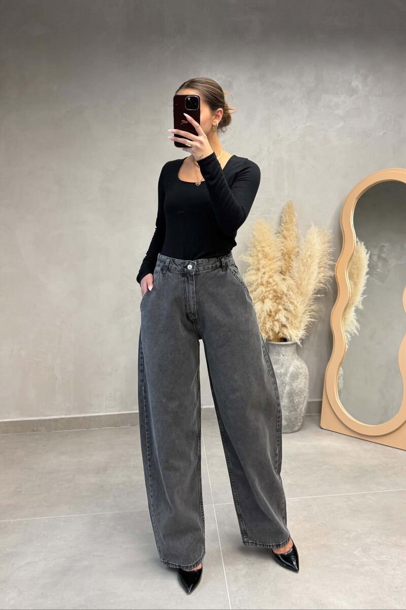 WIDE LEG WOMEN JEANS GREY/GRI - 1