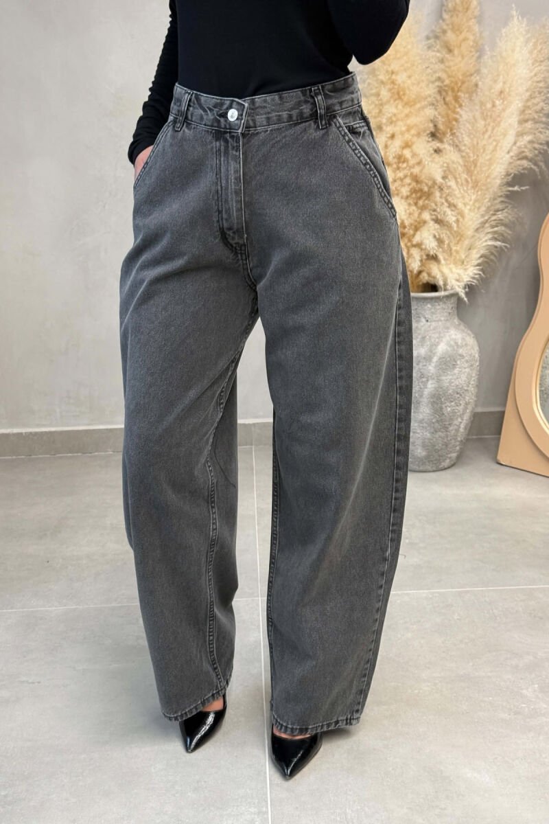WIDE LEG WOMEN JEANS GREY/GRI - 4