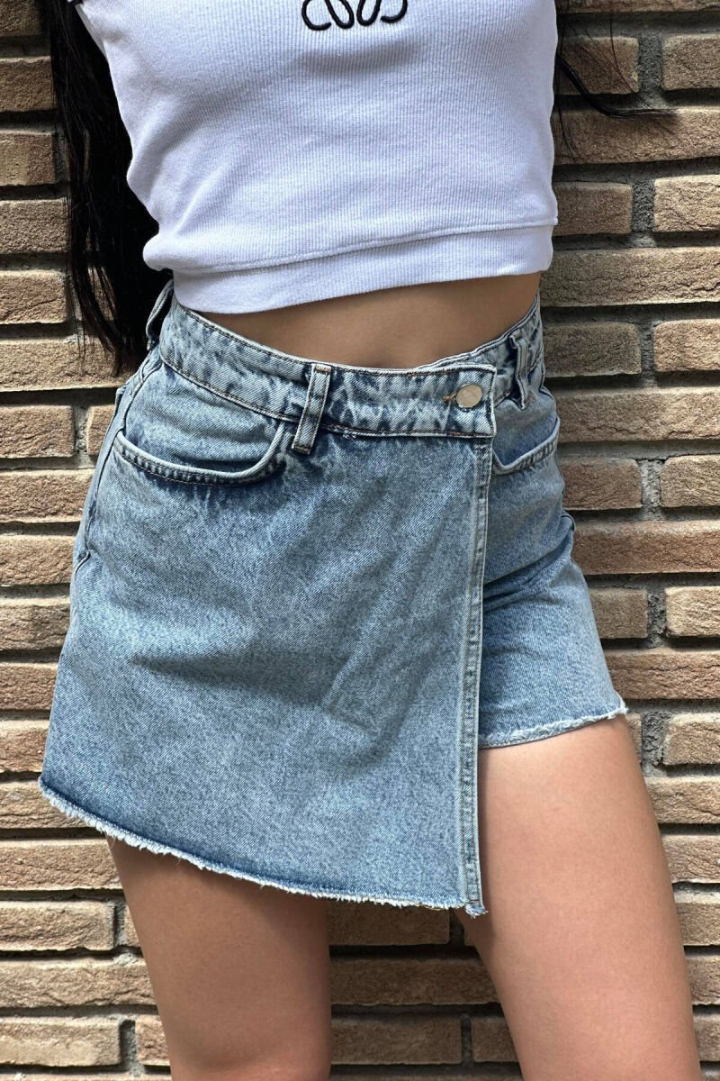 WOMAN SHORT JEANS BLUE/BLU - 1