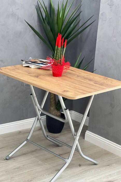 WOODEN SIMPLE FOLDING TABLE LIGHT BROWN/KAZB - 12