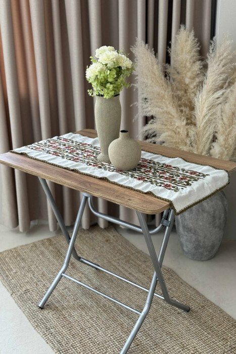 WOODEN SIMPLE FOLDING TABLE LIGHT BROWN/KAZB - 2