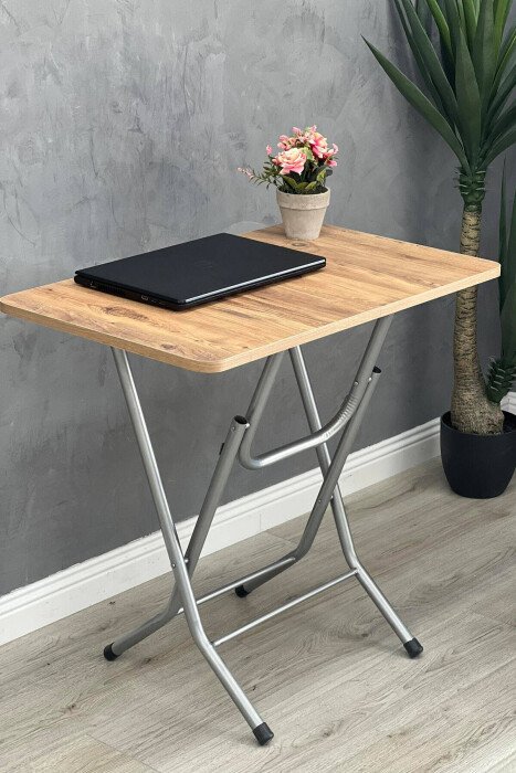 WOODEN SIMPLE FOLDING TABLE LIGHT BROWN/KAZB - 6