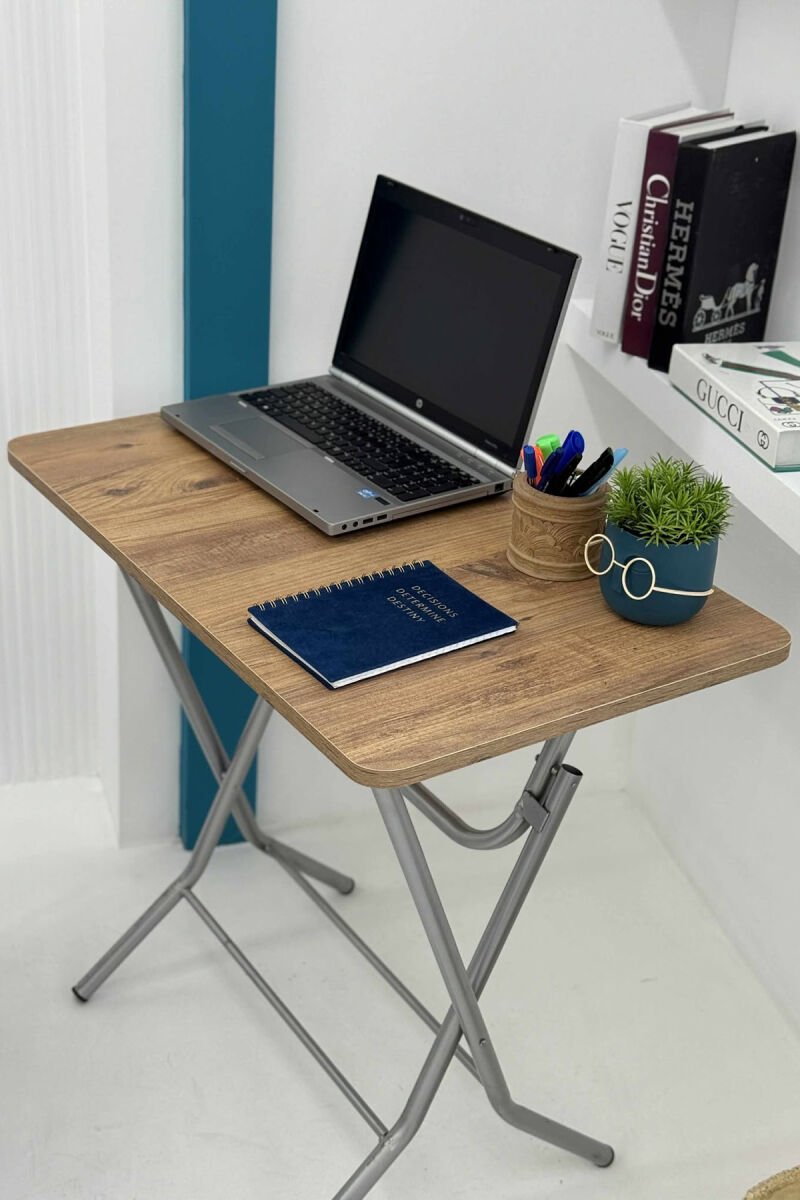 WOODEN SIMPLE FOLDING TABLE LIGHT BROWN/KAZB - 1