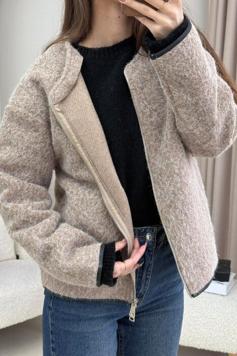 WOOL SIMPLE WOMEN JACKET BEIGE/BEZHE 