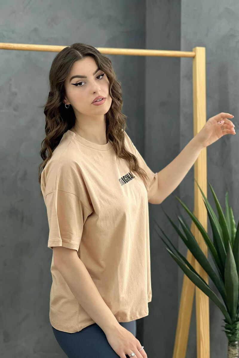 WRITING WOMEN T-SHIRT BEIGE/BEZHE - 5
