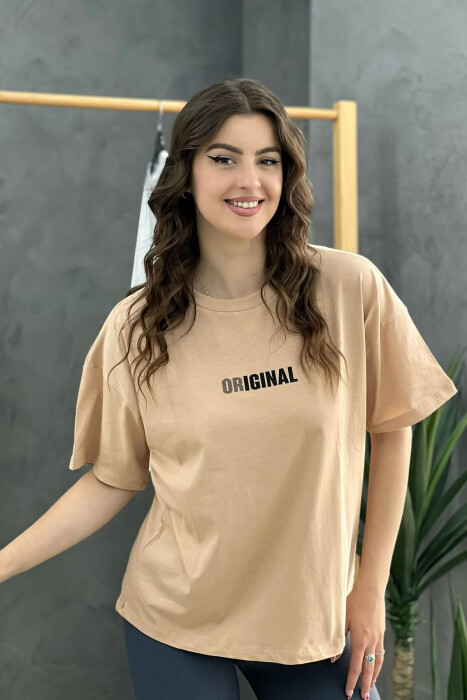 WRITING WOMEN T-SHIRT BEIGE/BEZHE - 2