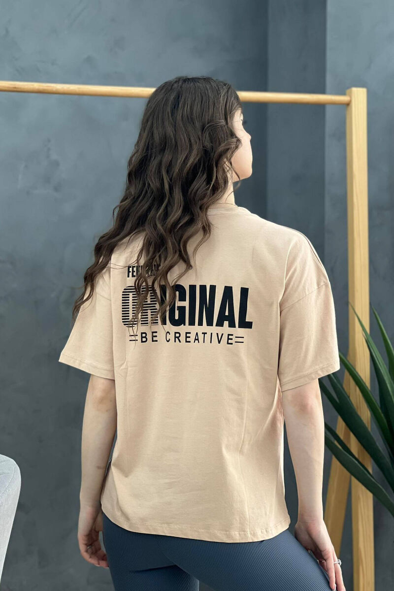 WRITING WOMEN T-SHIRT BEIGE/BEZHE - 4