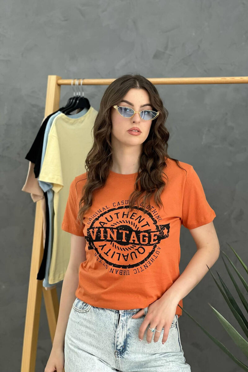 WRITING WOMEN T-SHIRT BRICK/TULLE - 2