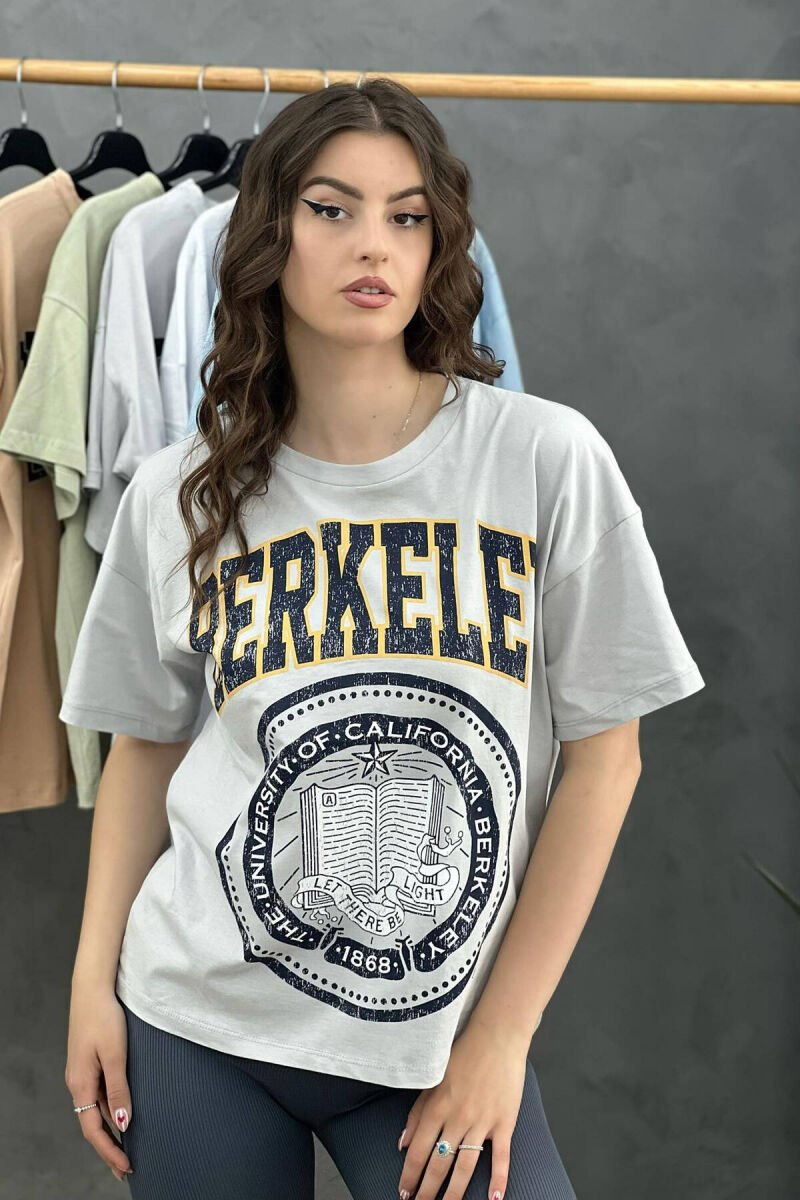 WRITING WOMEN T-SHIRT GREY/GRI - 1