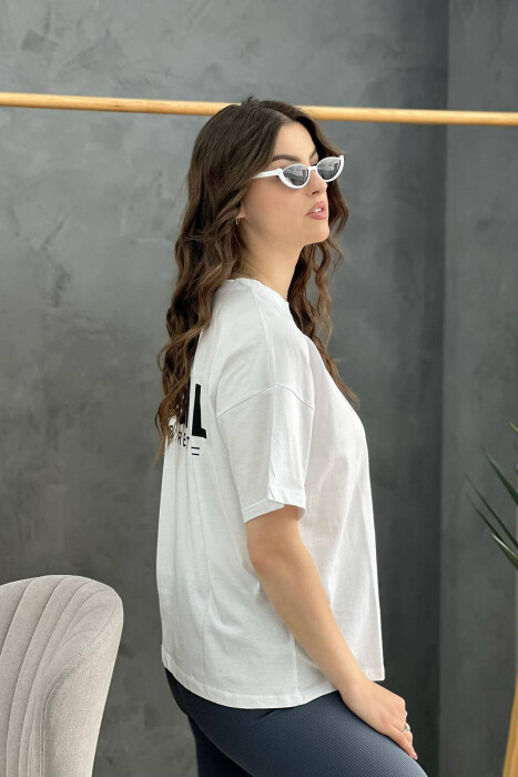 WRITING WOMEN T-SHIRT WHITE-E BARDHE - 5