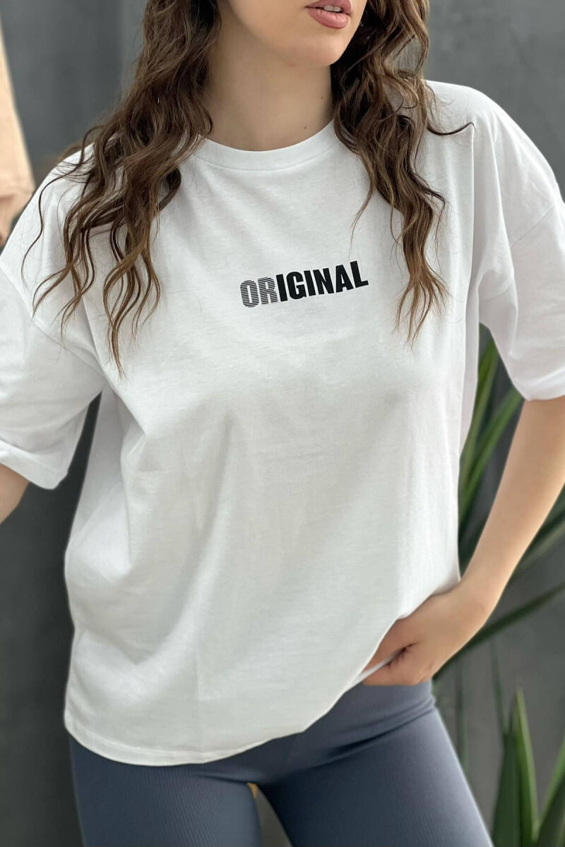 WRITING WOMEN T-SHIRT WHITE-E BARDHE - 4