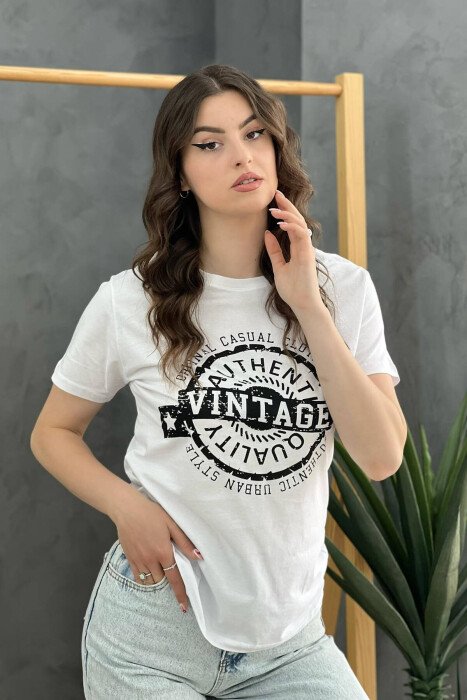 WRITING WOMEN T-SHIRT WHITE-E BARDHE - 3