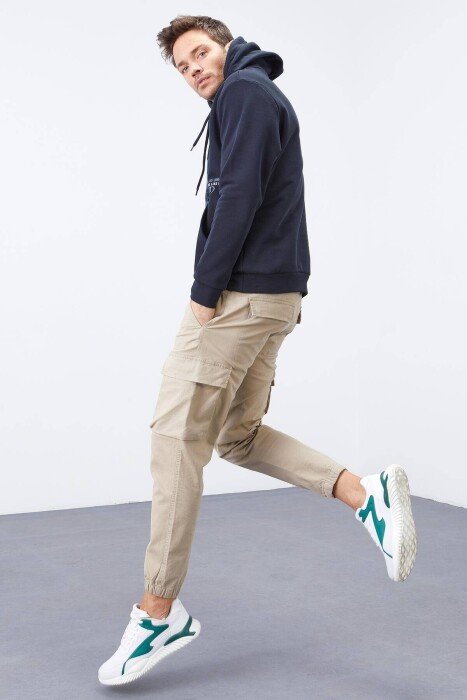 WRITTING ONE COLOR MEN HODDIE DARK BLUE/BEE - 3