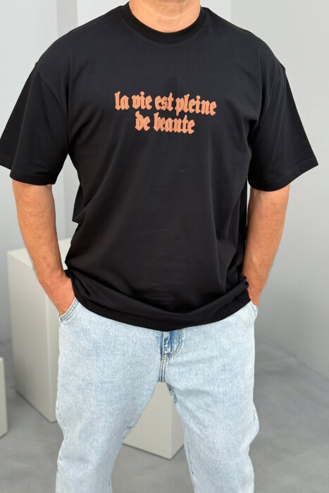 WRITTINGS BACK IMAGE MEN T-SHIRT BLACK/ E ZEZE - 2
